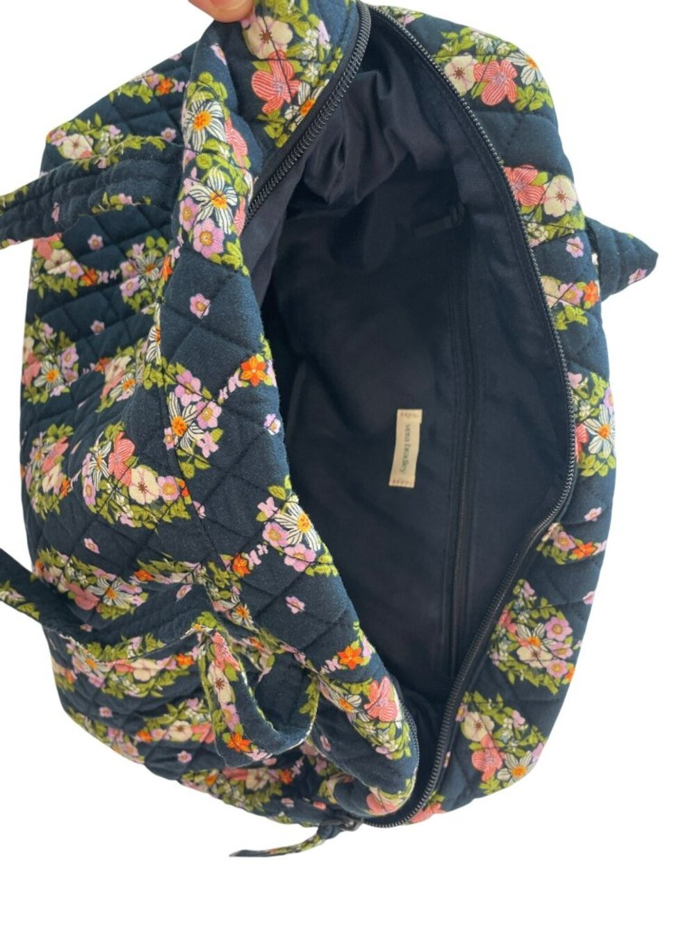Vera Bradley Paisley Rain Slouchy Satchel Quilted Cotton Floral Tote Bag NWT - Picture 3 of 9